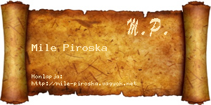 Mile Piroska névjegykártya